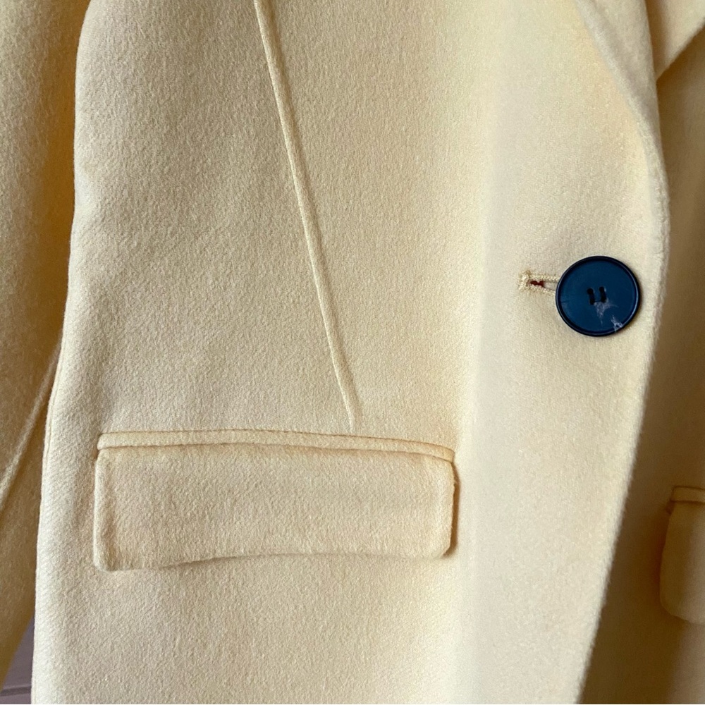 Zara butter yellow wool blend coat - Picture 4 of 7